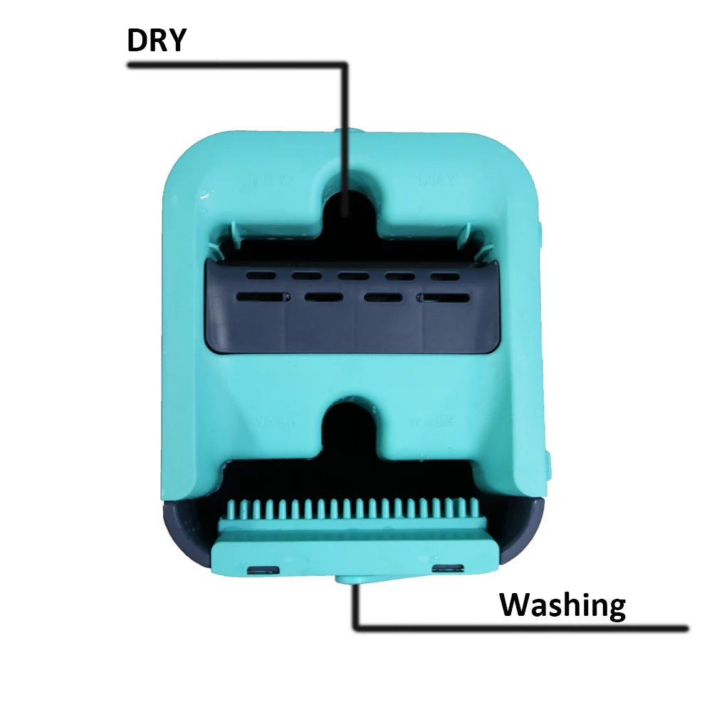 مجموعة تنظيف منزلية احترافية مع دلو ممسحة ذاتية التنظيف، رأس تنظيف أرضي مسطح بدون استخدام اليدين، وسادات من الألياف الدقيقة قابلة للغسل، عمود فولاذي