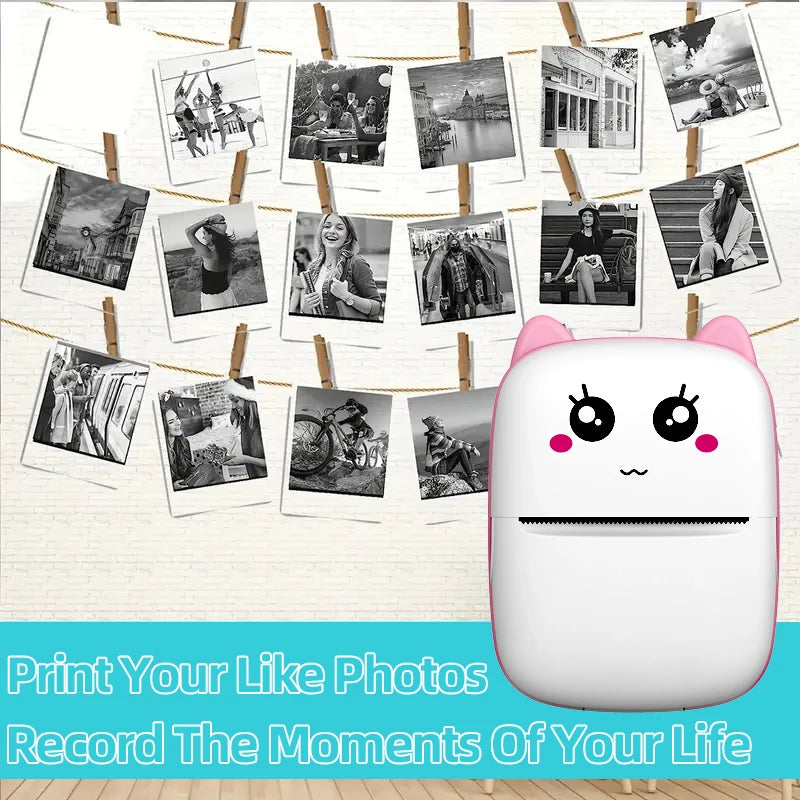 Mini Thermal Printer (Model X5) - Print Photos & Stickers From Your Phone (No Ink Needed!)
