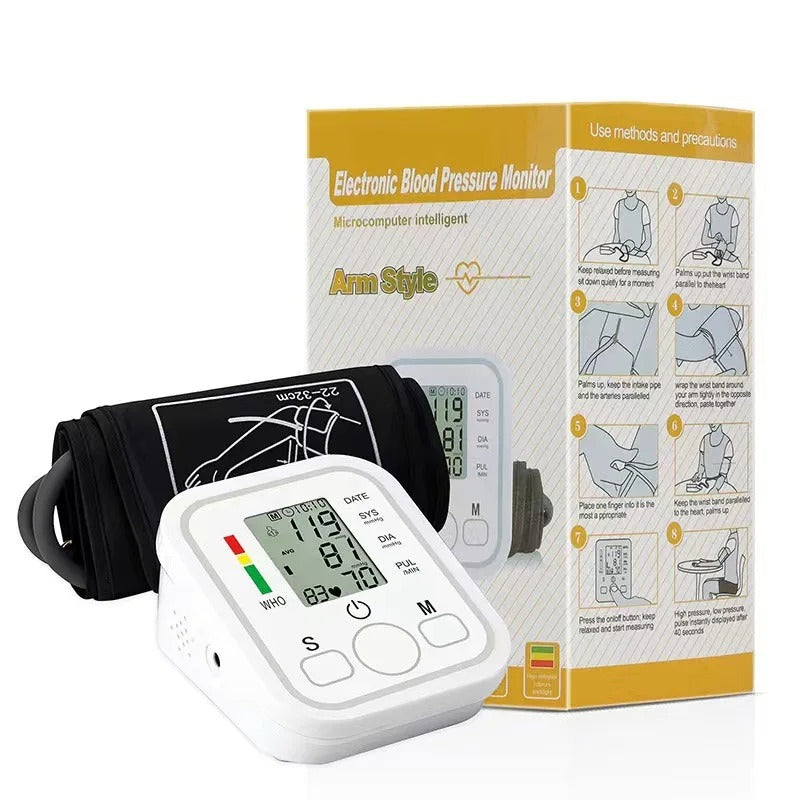 Automatic Upper Arm Blood Pressure Monitor - High Accuracy & Large Display